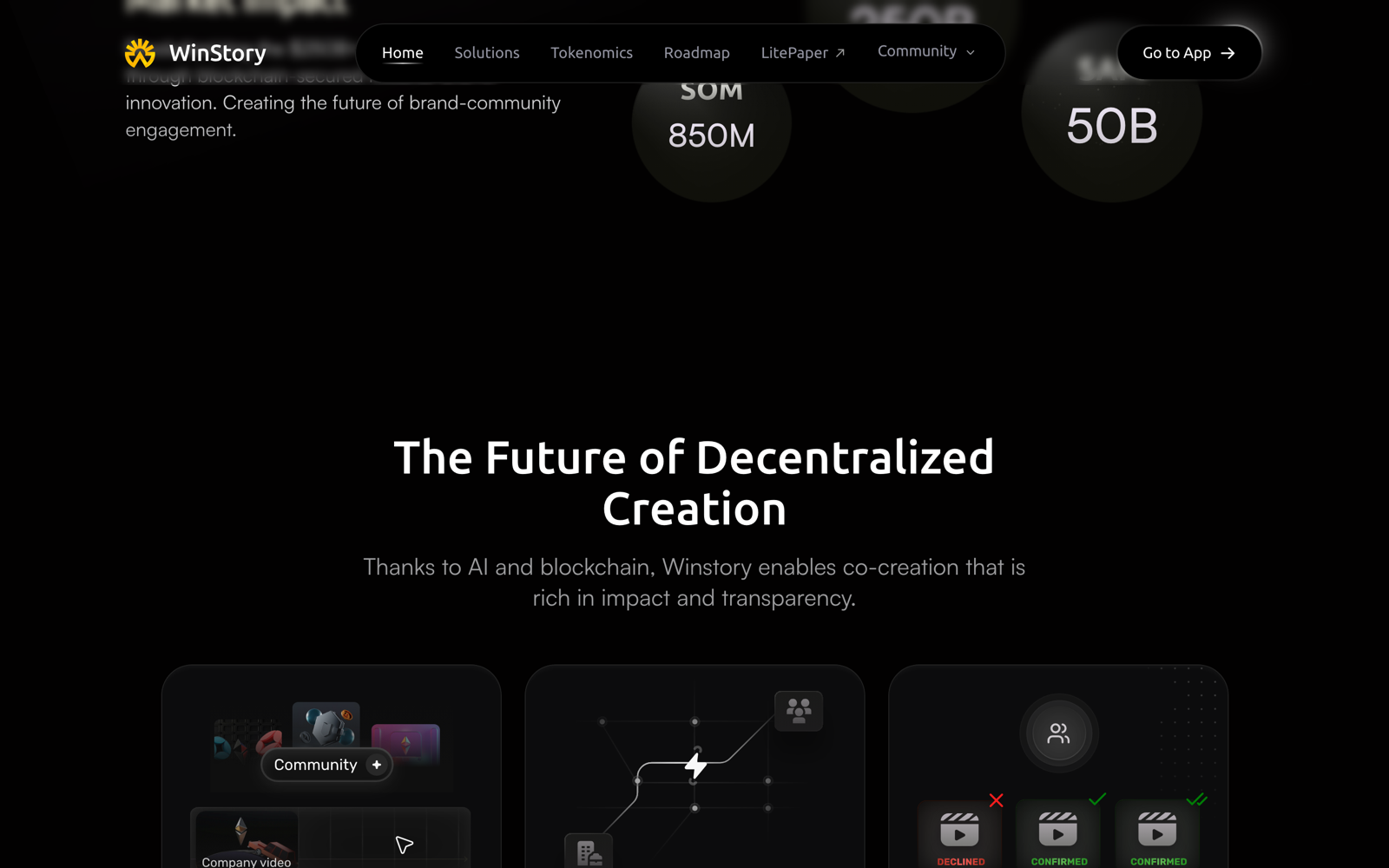 Interactions on-chain côté utilisateur — Winstory