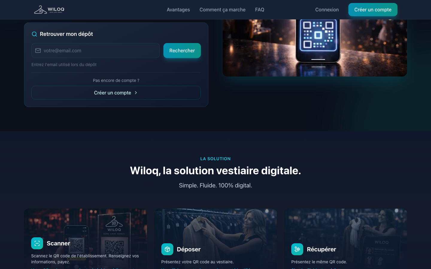 Scanner, déposer, récupérer : le parcours en trois temps — Wiloq